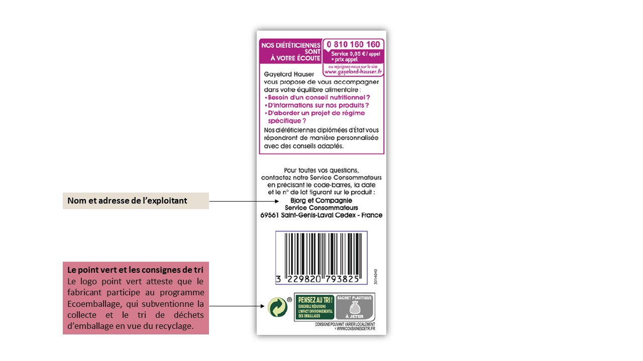 comprendre étiquette GH 4